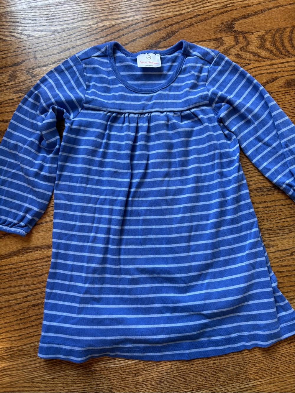 Hanna Andersson Playday Blue Striped Cotton Dress
